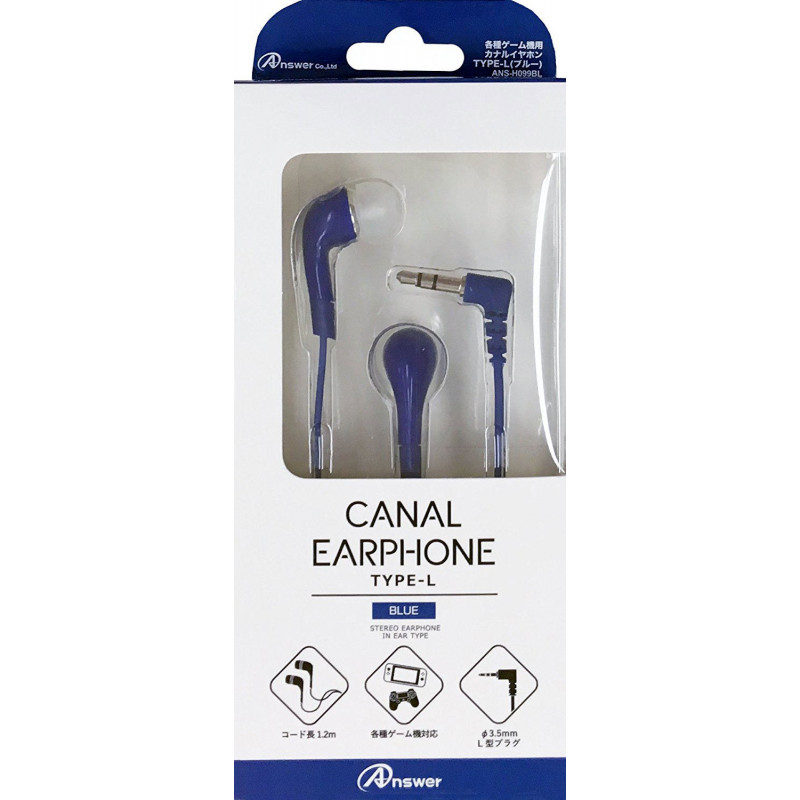 Type-L Canal Earphone for Nintendo Switch (Blue)