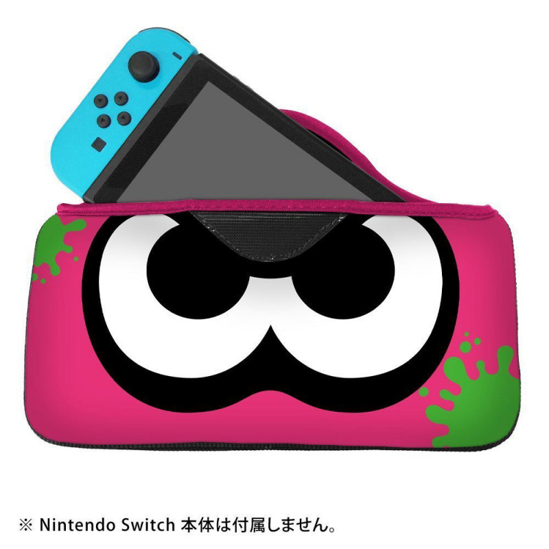 Splatoon 2 Quick Pouch Collection for Nintendo Switch (Neon Pink Squid)