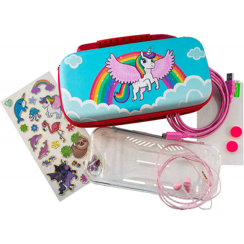 iMP Over the Rainbow Unicorn 7-in-1 Protector Kit for Nintendo Switch (Unicorn)