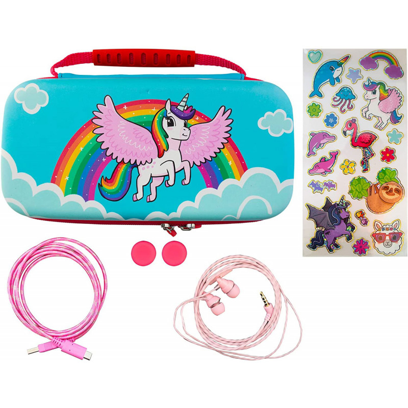 iMP Over the Rainbow Unicorn 7-in-1 Protector Kit for Nintendo Switch (Unicorn)