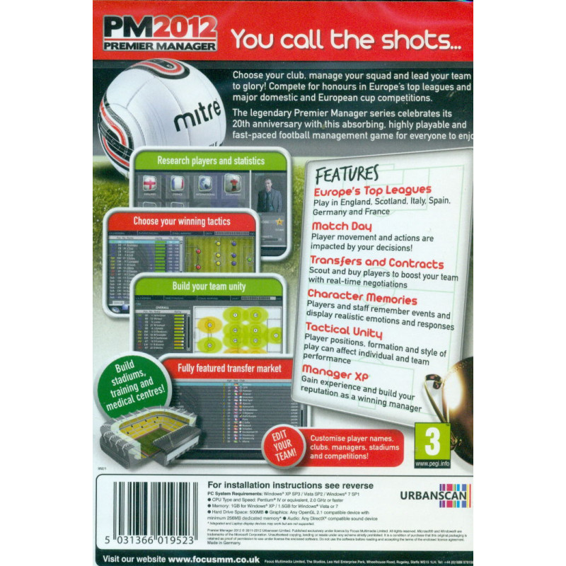 Premier Manager 2012 (DVD-ROM)